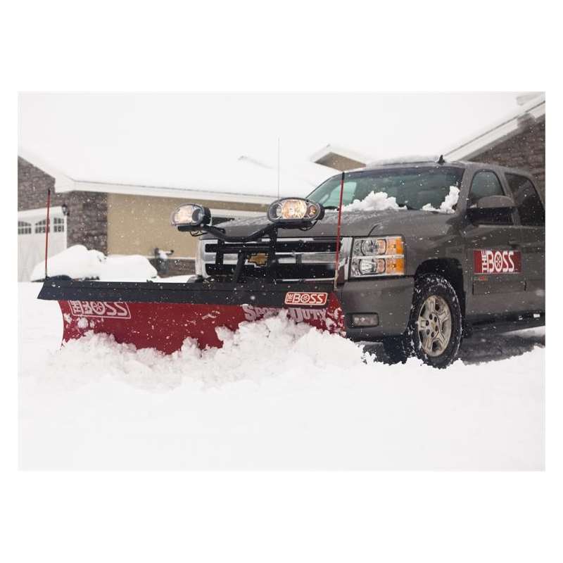 Boss 7.6' HTX Poly Straight Blade Snowplow @OEM Boss